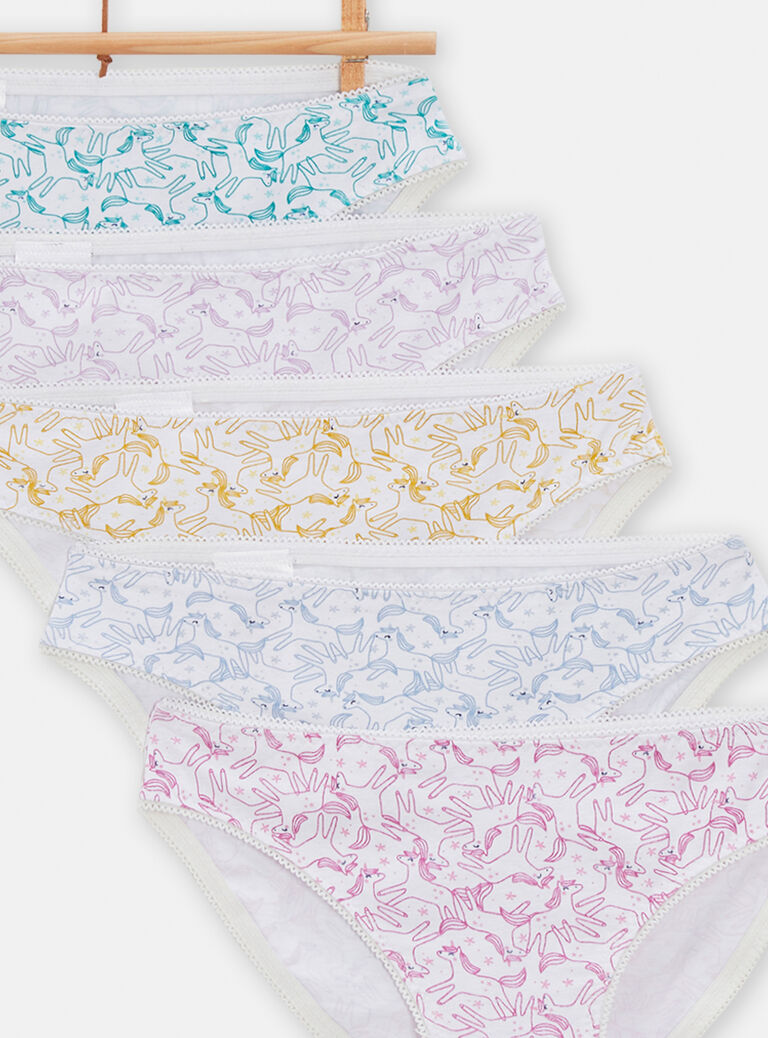Lot de 5 culottes fantaisies pour fille