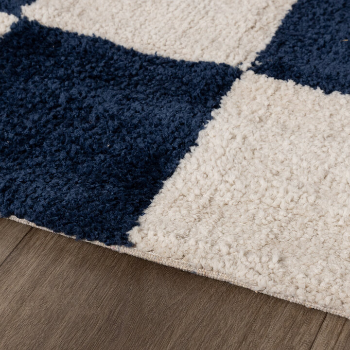 Checkerboard vloerkleed - Blox Blauw