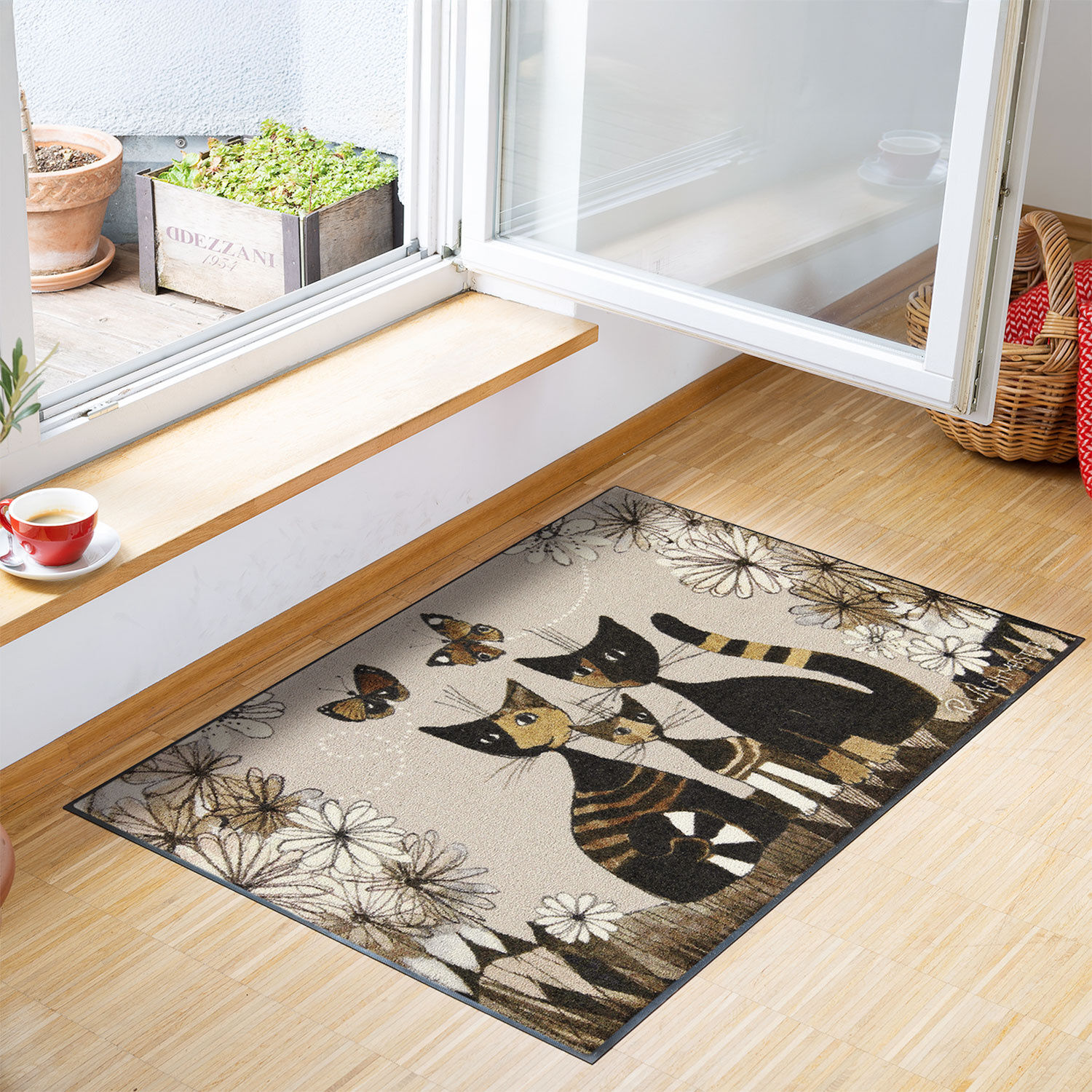 Fussmatte Gatti con Fiori