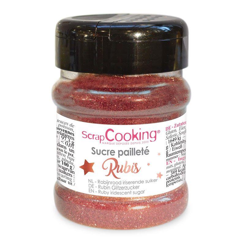 Paillettes sucrées - Rubis - 160 g Scrapcooking