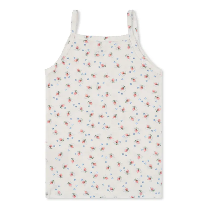 Konges Sløjd Lot 2 Débardeurs Coton Bio Cerises | Beige