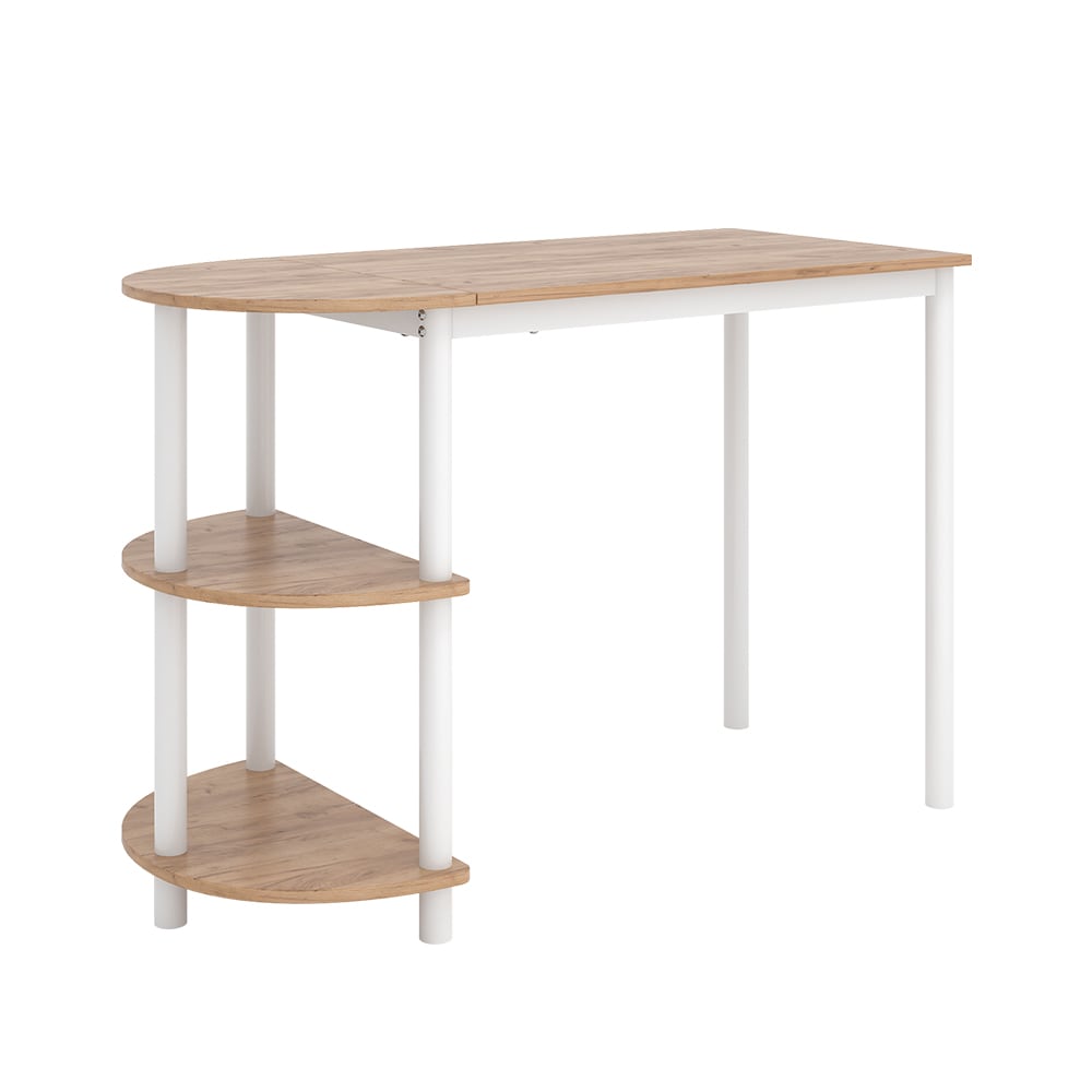 Vicco Bartisch Freetown Eiche Weiß 110 x 75,5 cm mit Regal