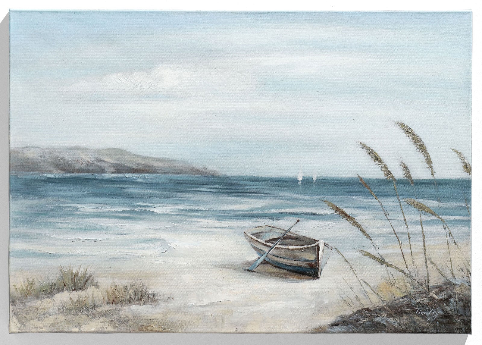 casaNOVA Wandgemälde Bild STRAND I 100 x 70 cm Leinwand/Holzrahmen
