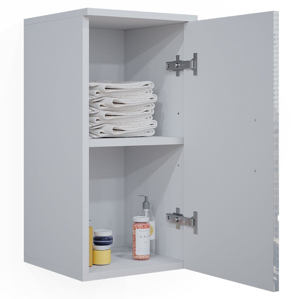 Vicco Hängeschrank Badschrank Badezimmermöbel Irma Weiß Hochglanz modern 30x59 cm Badezimmer Schrank Badmöbel Schranktür Schrankfach Einlegeboden Ablagefach Aufbewahrung