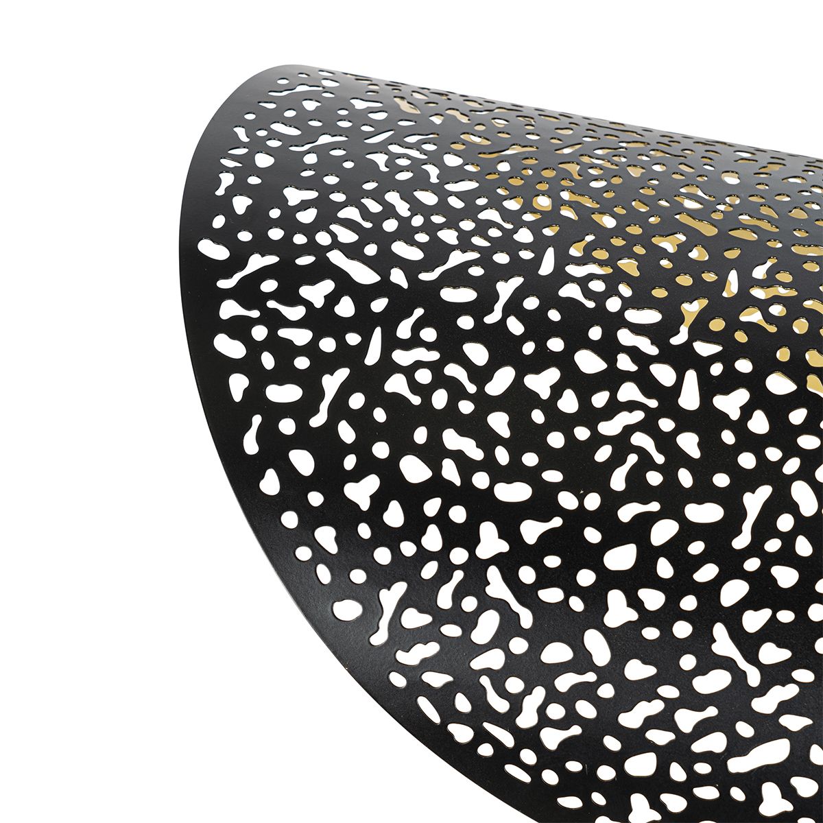 Oosterse hanglamp zwart met goud 50 cm - Japke