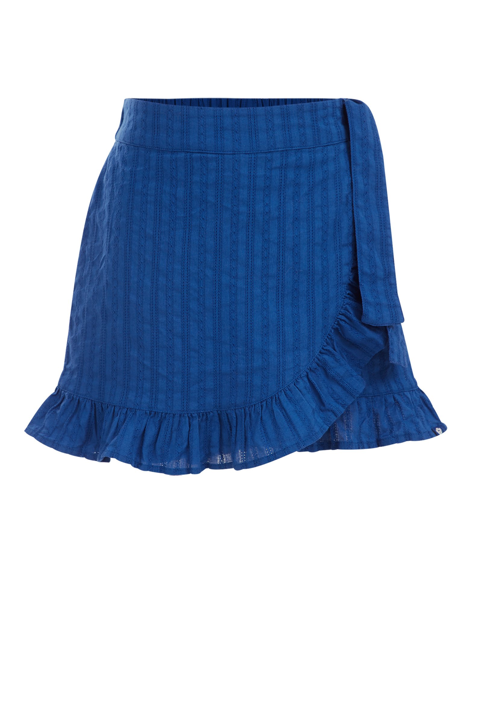 Meisjes skort met broderie anglaise WE Fashion Kobaltblauw