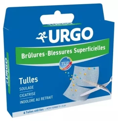 Brûlures et Blessures Superficielles - Urgo - 6 Tulles Stériles Petit Format