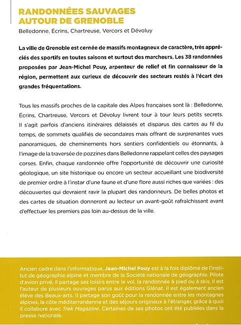 GLENAT - RANDONNEES SAUVAGES AUTOUR GRENOBLE