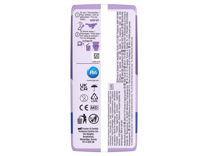 Always Inkontinenz Einlagen Discreet Plus Ultimate Day 4 x Inkontinenz Slips für die Nacht