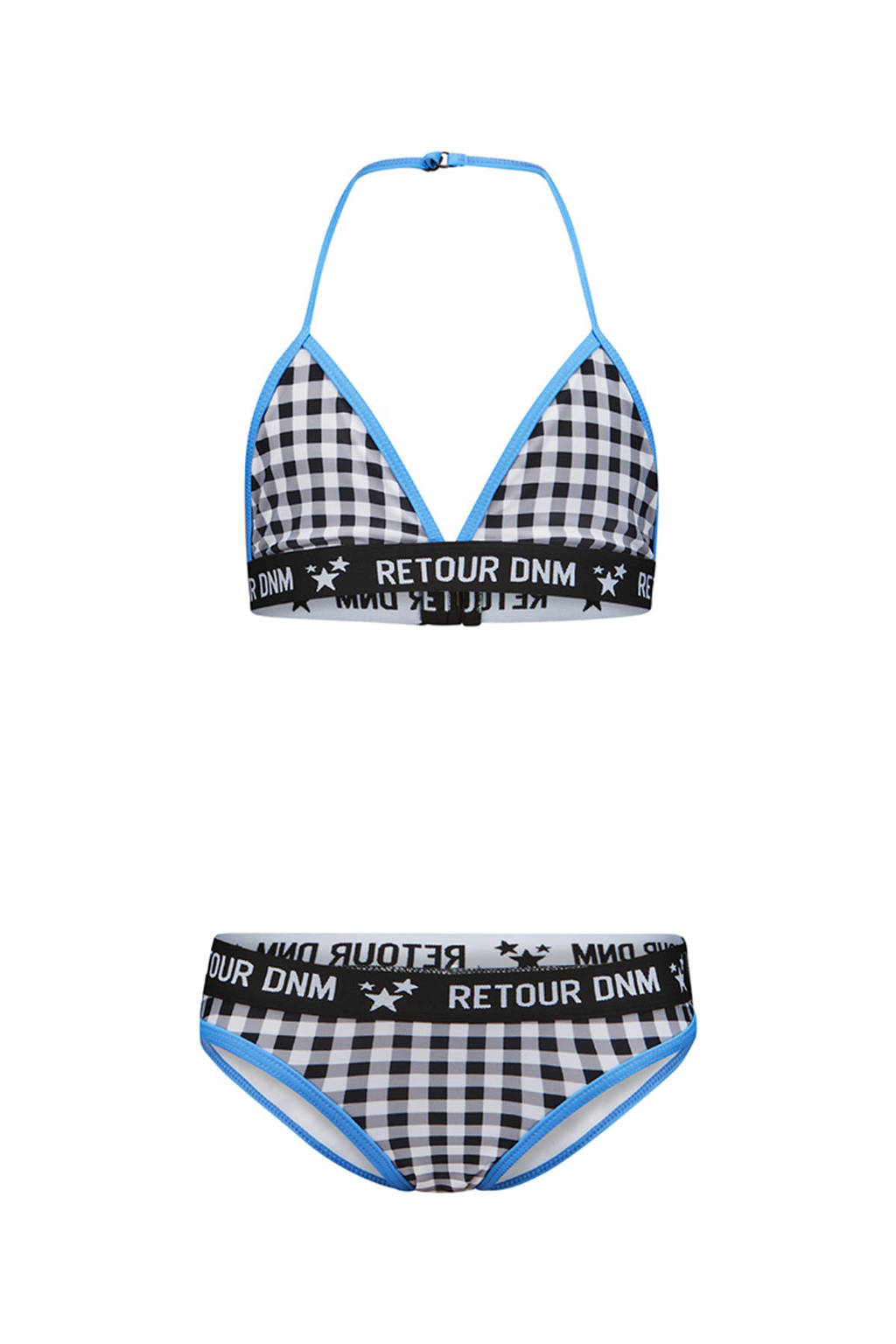 triangel bikini Lavina zwart/wit/blauw