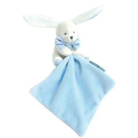 Doudou Hase mit Schmusetuch, himmelblau, 10 cm