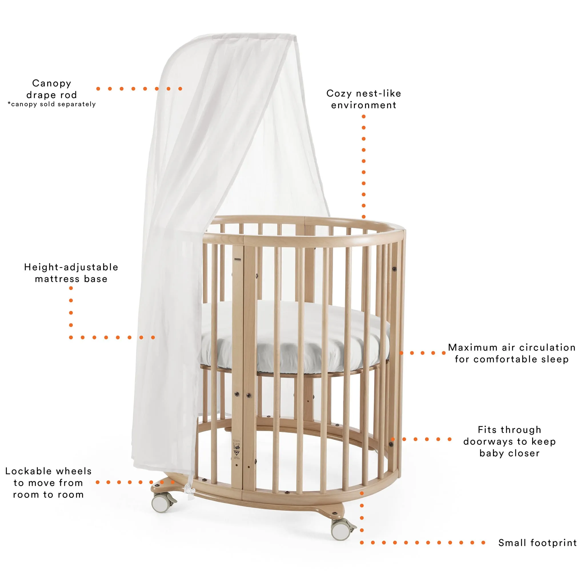 Stokke Mini Couchette Stokke® Sleepi™ V3 avec Matelas - Naturel