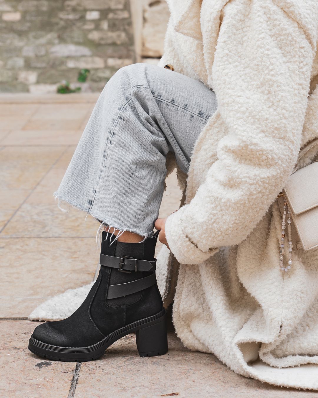Bottines femme noires à talon - Déborah