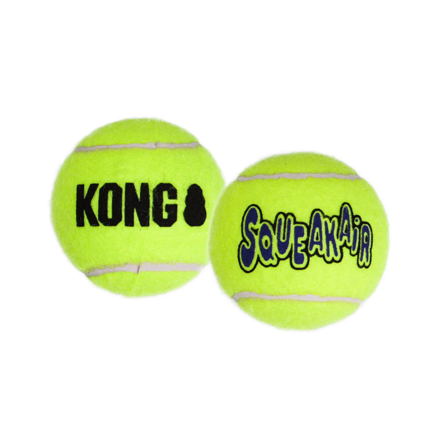 Bolas de tênis Kong SqueakAir para cães - Pacote com 6