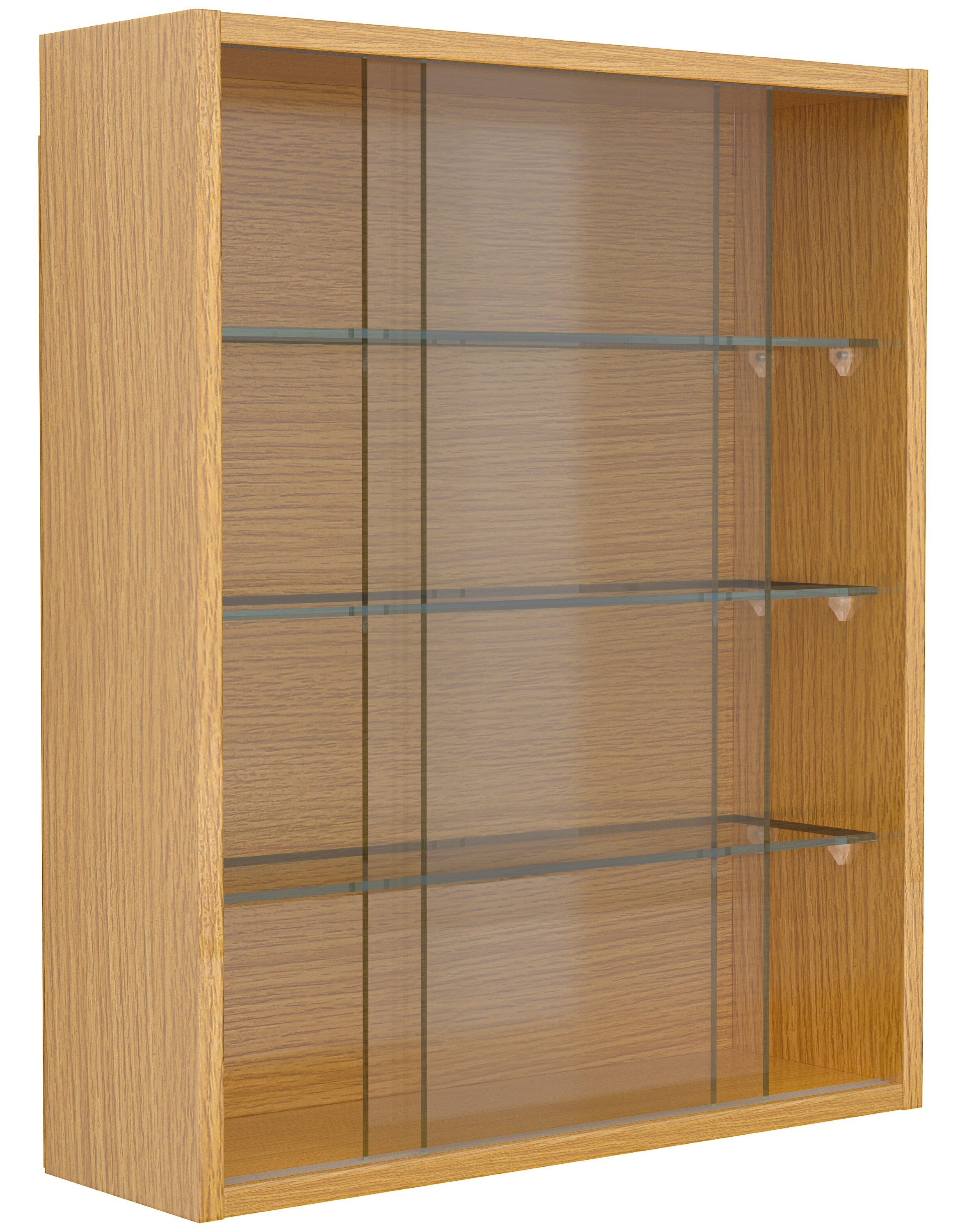 VCM Glasvitrine hängend | Vitrine Glas | Maße: H. 60 x B. 50 x T. 15 cm | Hängevitrine Glas | Modern und platzsparend | Glas Vitrinenschrank - Drivalo M