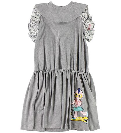 Fendi Kids Kleid - Graumeliert m. Rüschen/FendiRumi