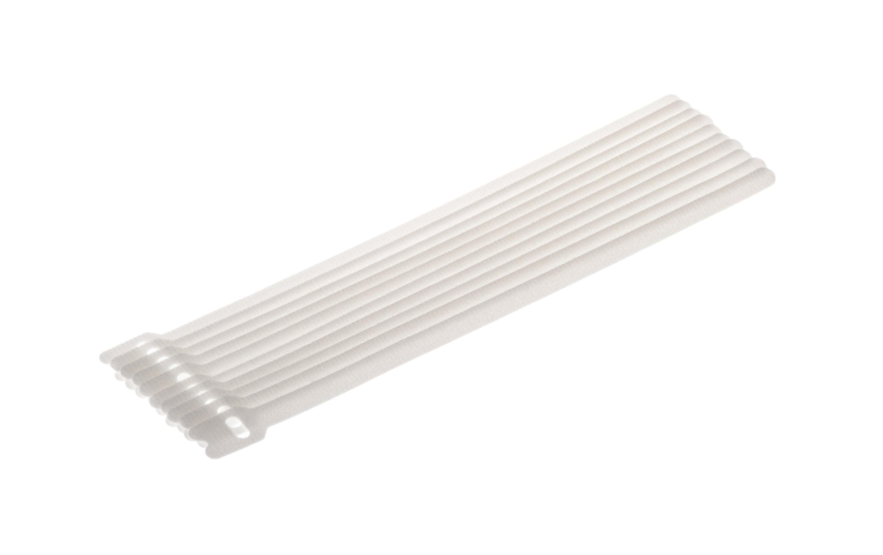 Klettkabelbinder E7-2 Strap 7 x 200 mm Weiss, 10 StückKlett-Kabelbinder, 7 x 200 mm, weiss