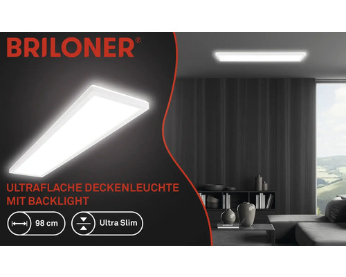Dimbaar LED-paneel 36W 4800 lm 4000 K 20x98 cm Slank wit + Backlight Effect