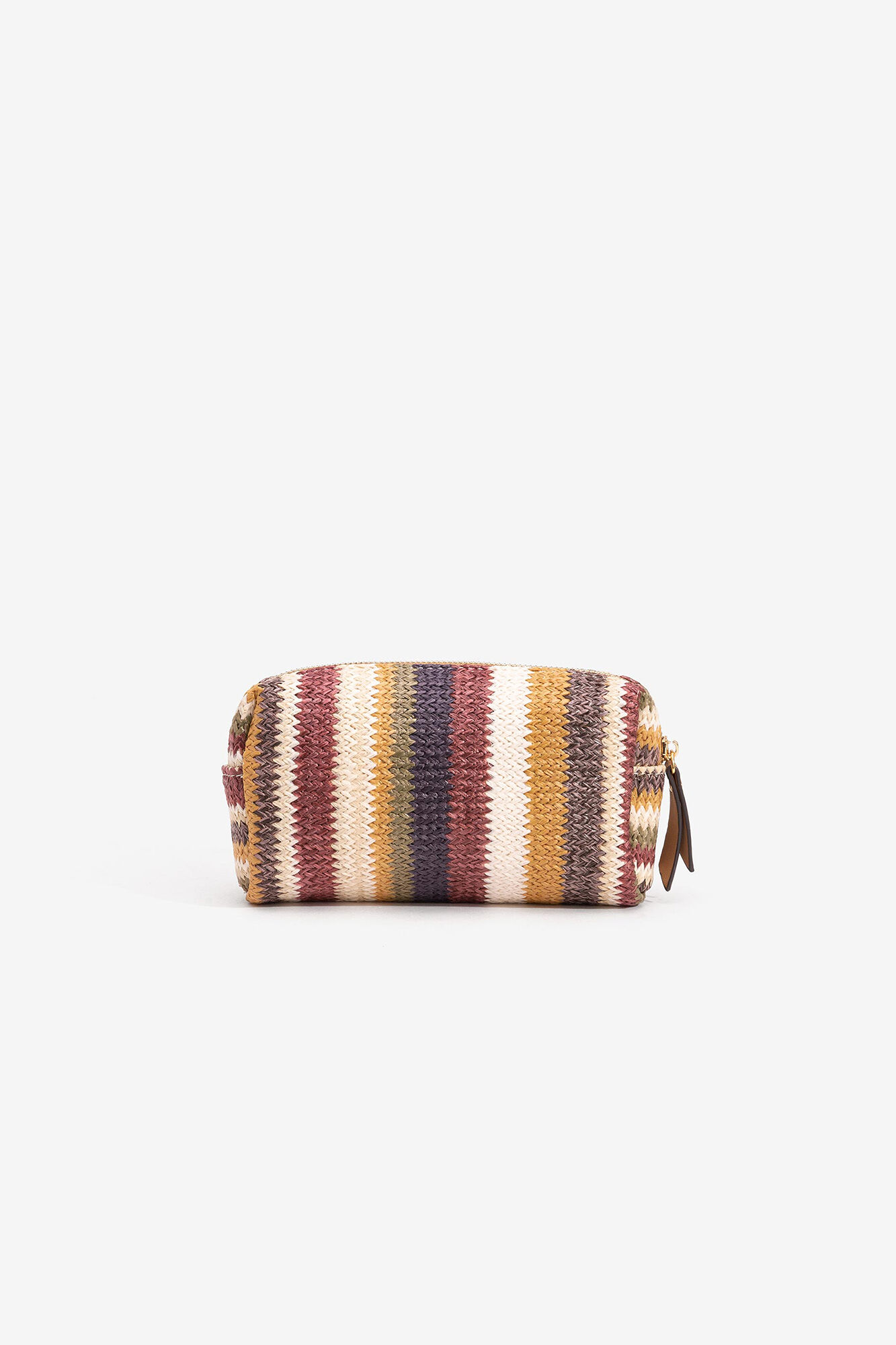 Bolso com efeito trançado multicolorido - amarelo