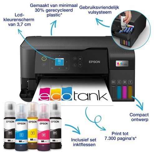 Epson - EcoTank ET-2840 - All-in-One Inkttank Printer - A4 - Wi-Fi