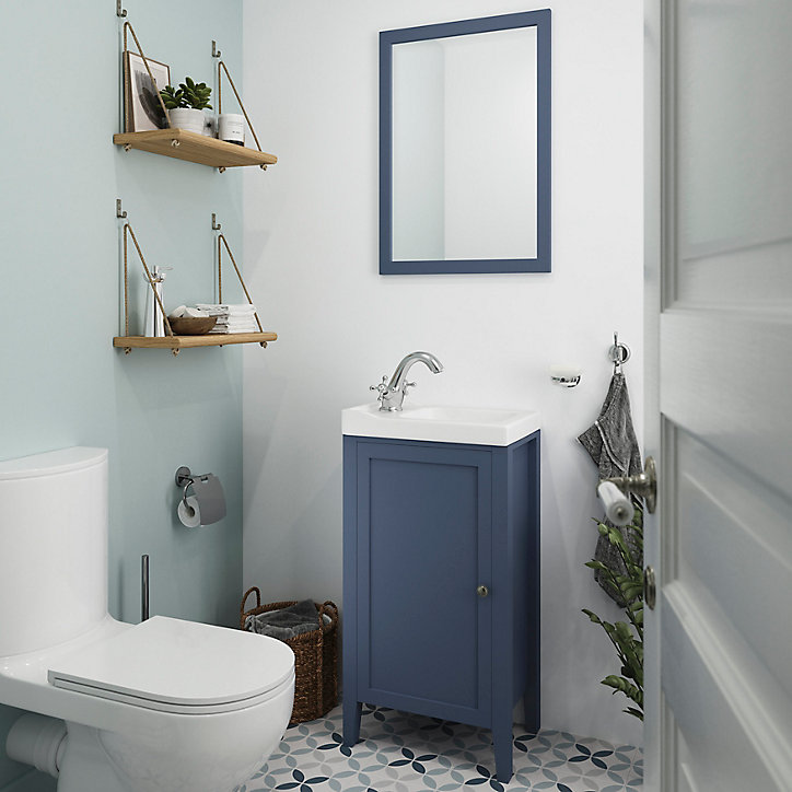 Miroir GoodHome Perma bleu 50 x 70 cm