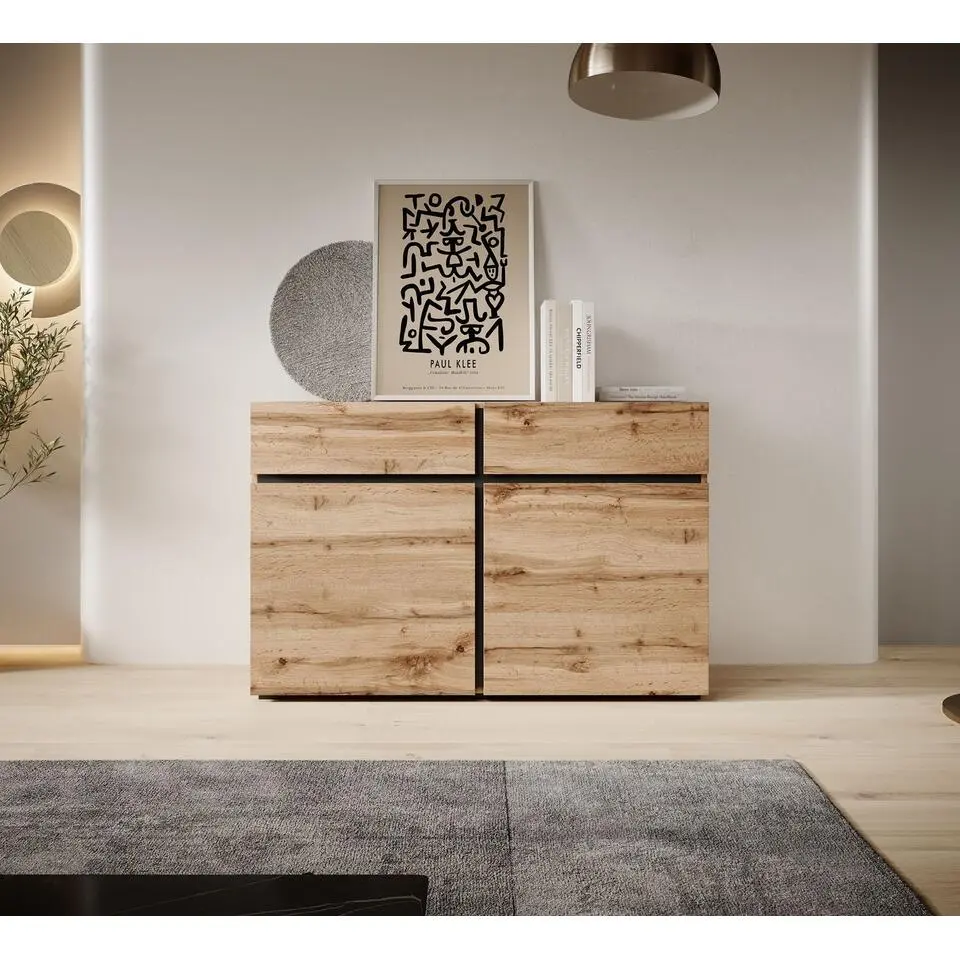 Meubella - Dressoir Cainan - Eiken - 119 cm