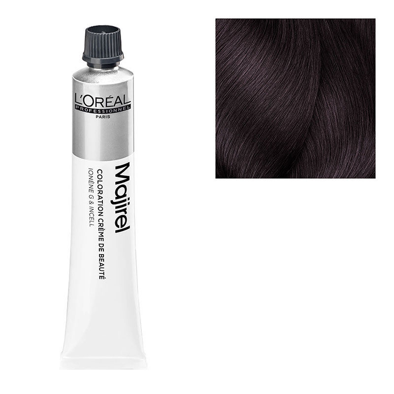 Coloration permanente Majirel 4.20 châtain violine intense