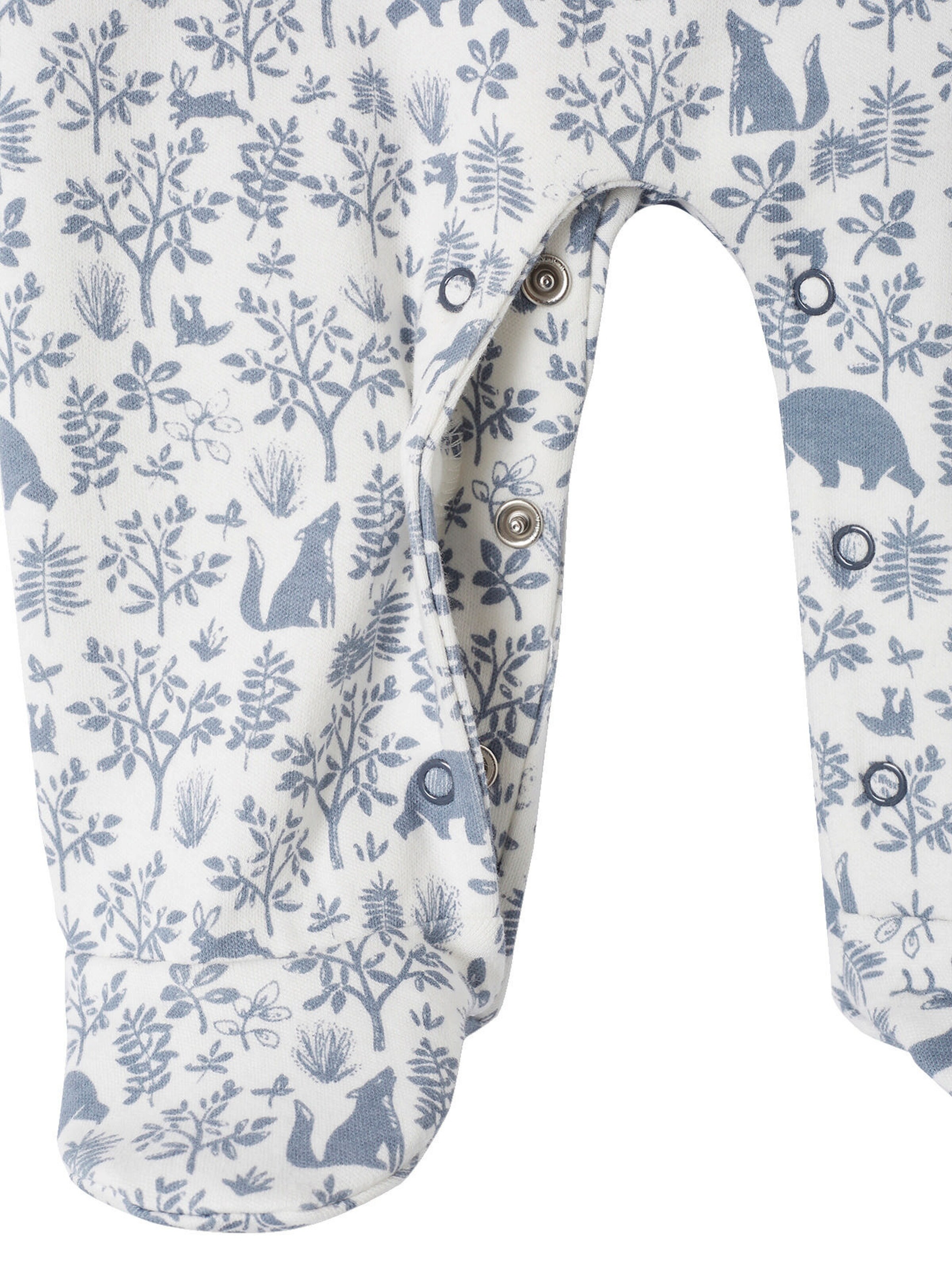 Vertbaudet Baby-Set: Strampler, Body & Schmusetuch, Bio-Baumwolle jeansblau