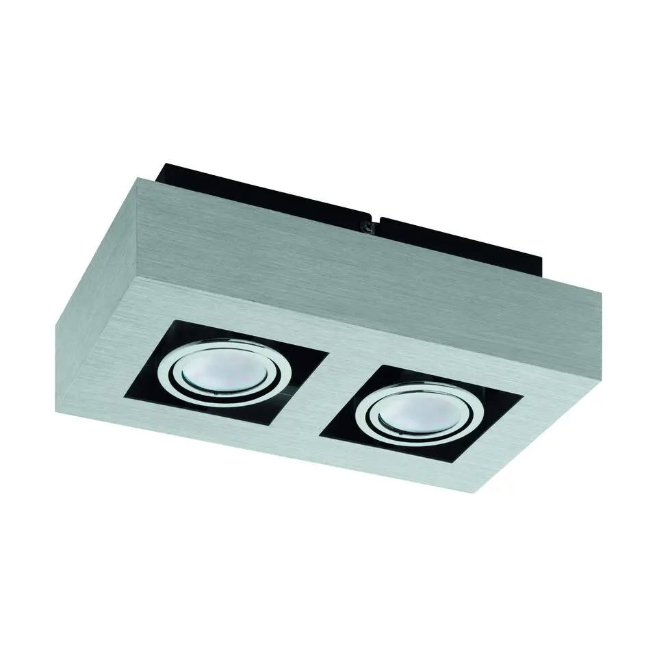 EGLO Loke 1 Opbouwspot - GU10 - Aluminium/Staal - Zwart/Chroom