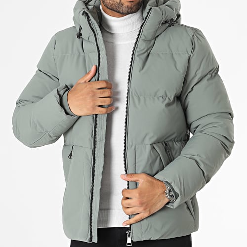 Doudoune Capuche Vert Kaki
