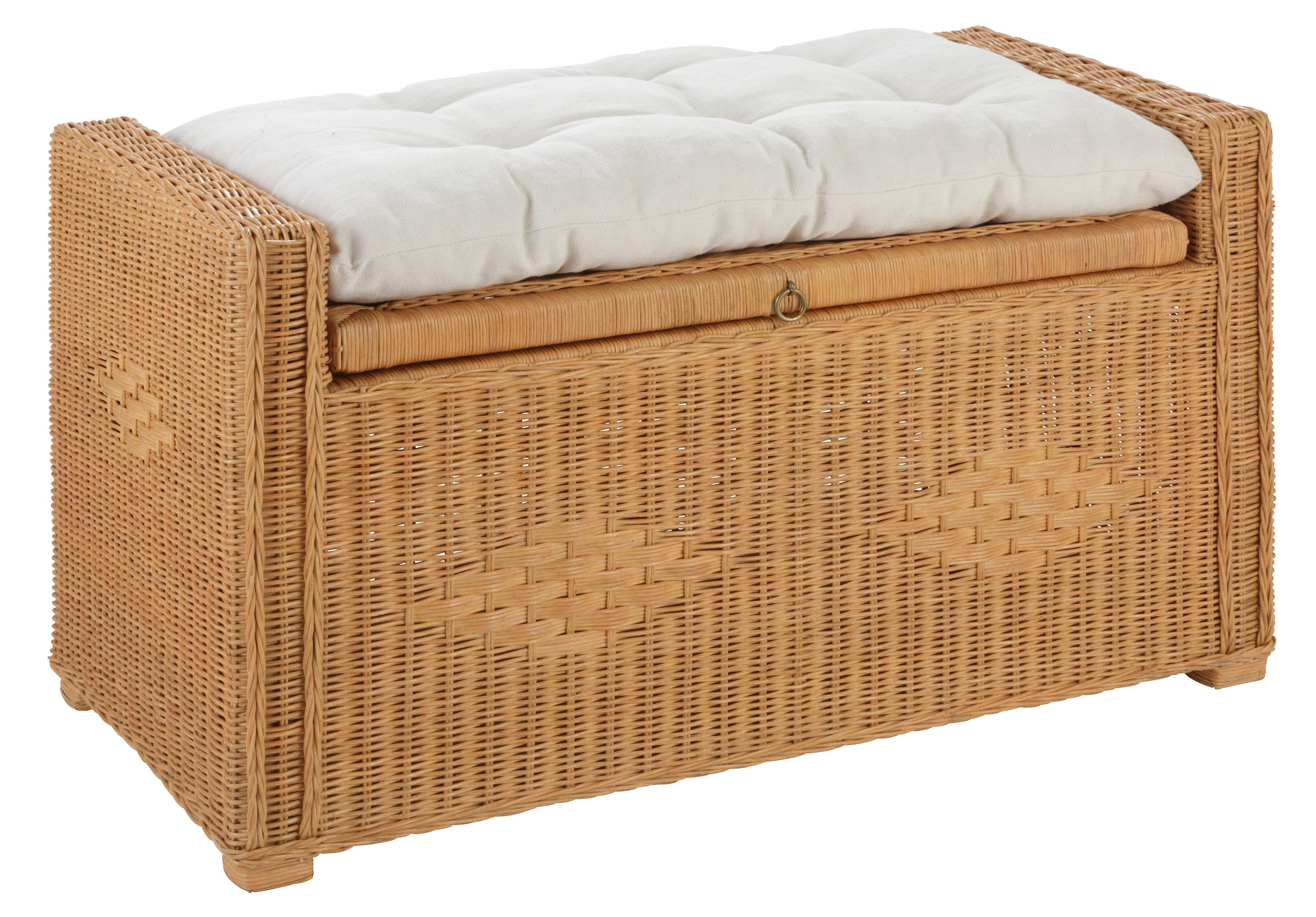 Home affaire Sitztruhe »Schönerempfang, TOPSELLER!« Rattan-Bank, OTTOs Choice,  Belastbar bis max. 80 Kg, mit Stauraum
