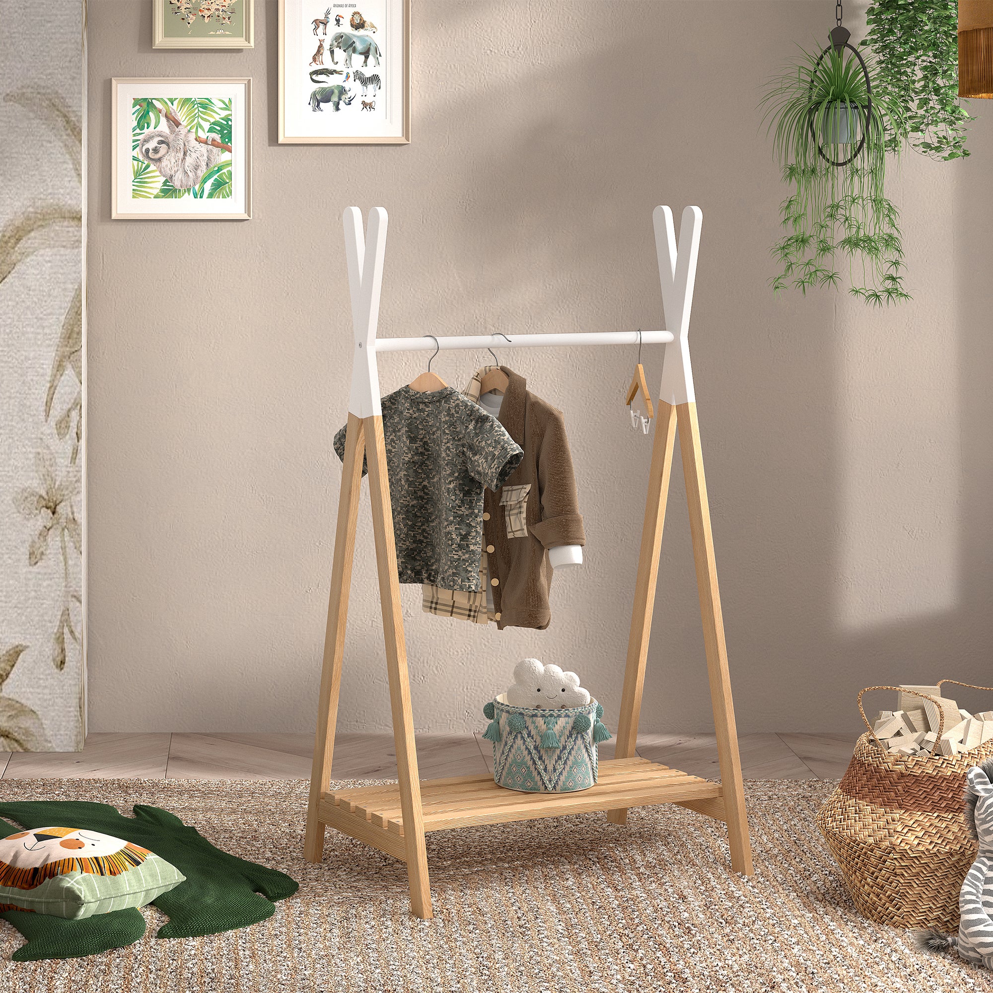 Vipack Kiddy Kledingrek - Wit