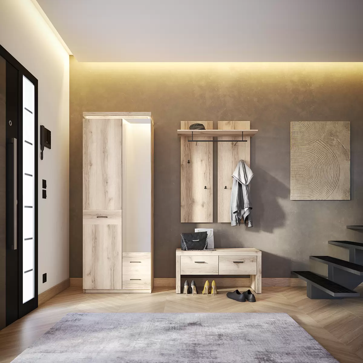 Garderobenschrank Vancouver Eiche