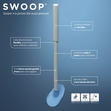 Tiger Toiletborstelhouder TESS vrijstaand met Swoop borstel wit/lichtgrijs