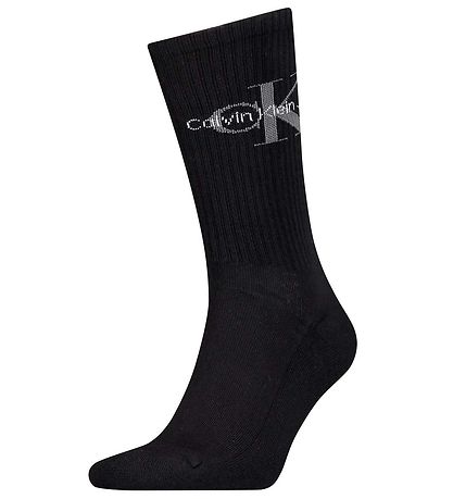 Calvin Klein Strømper - Rib - Sort m. Logo