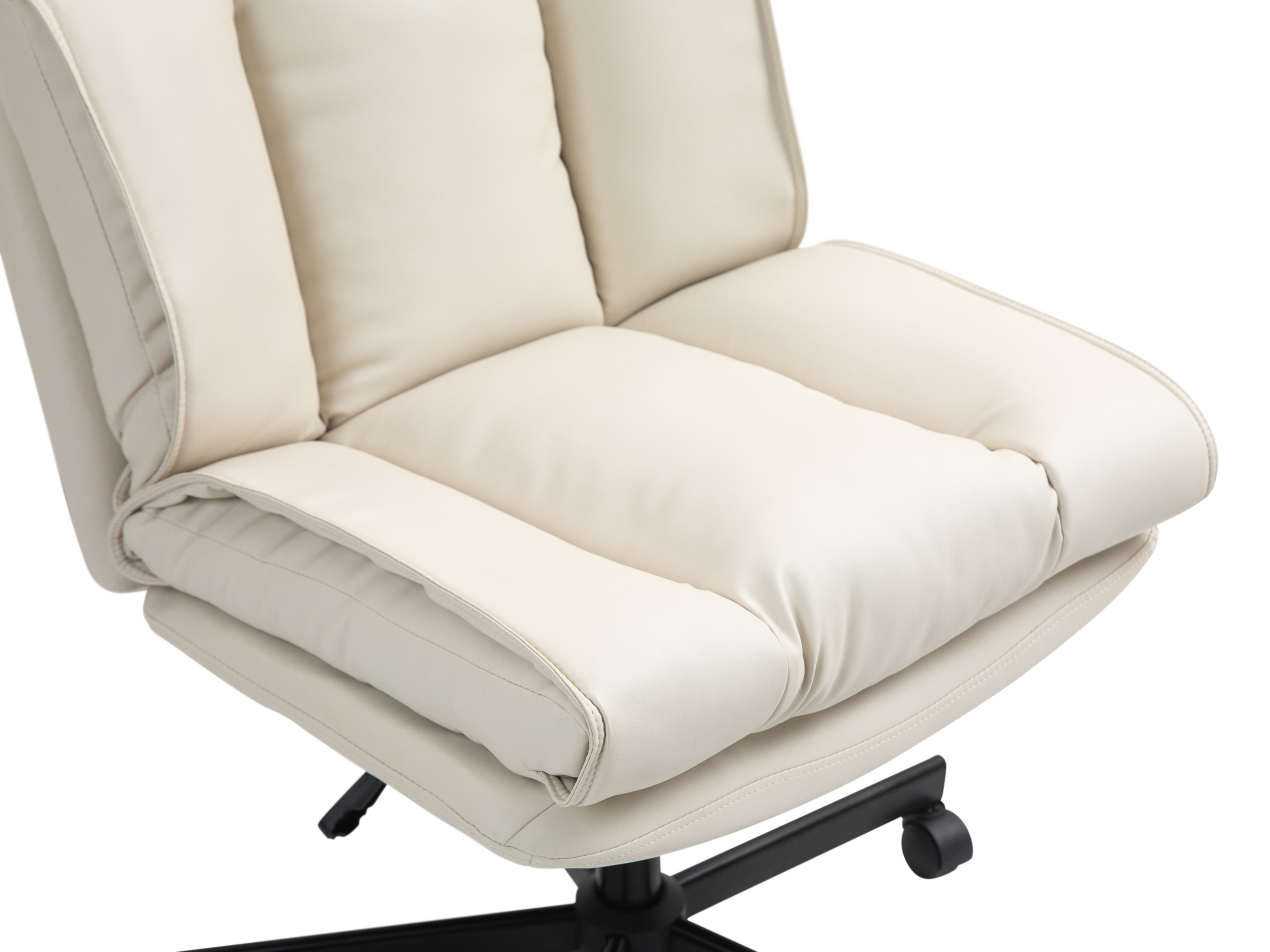 Bürostuhl Leder DUPLANTIS beige