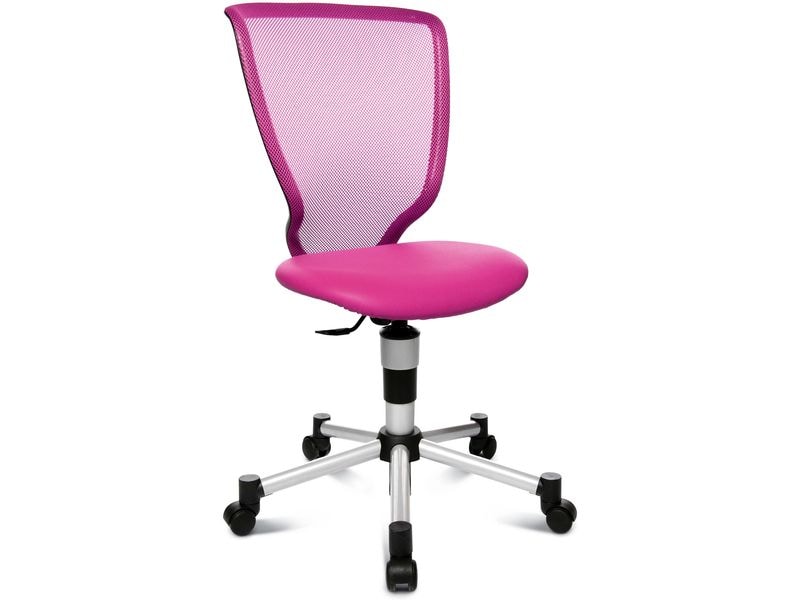 Topstar Kinder Bürostuhl Titan Junior, Rosa Mitwachsender Design-Kinder- und Jugenddrehstuhl