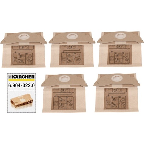 Kärcher - Sachet filtre papier WD 2 & WD 2 & A 20xx (5 pcs)