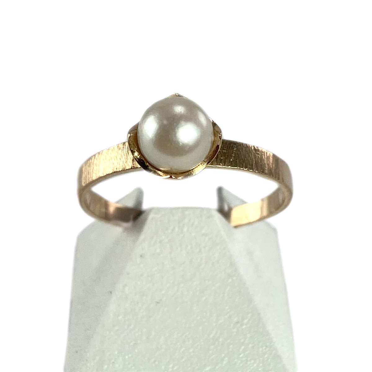Bague d'occasion or 750 rose perle de culture