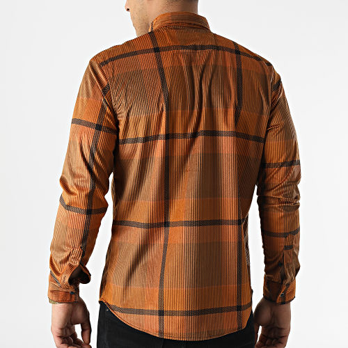 Chemise Manches Longues A Carreaux Y-3560-06 Marron