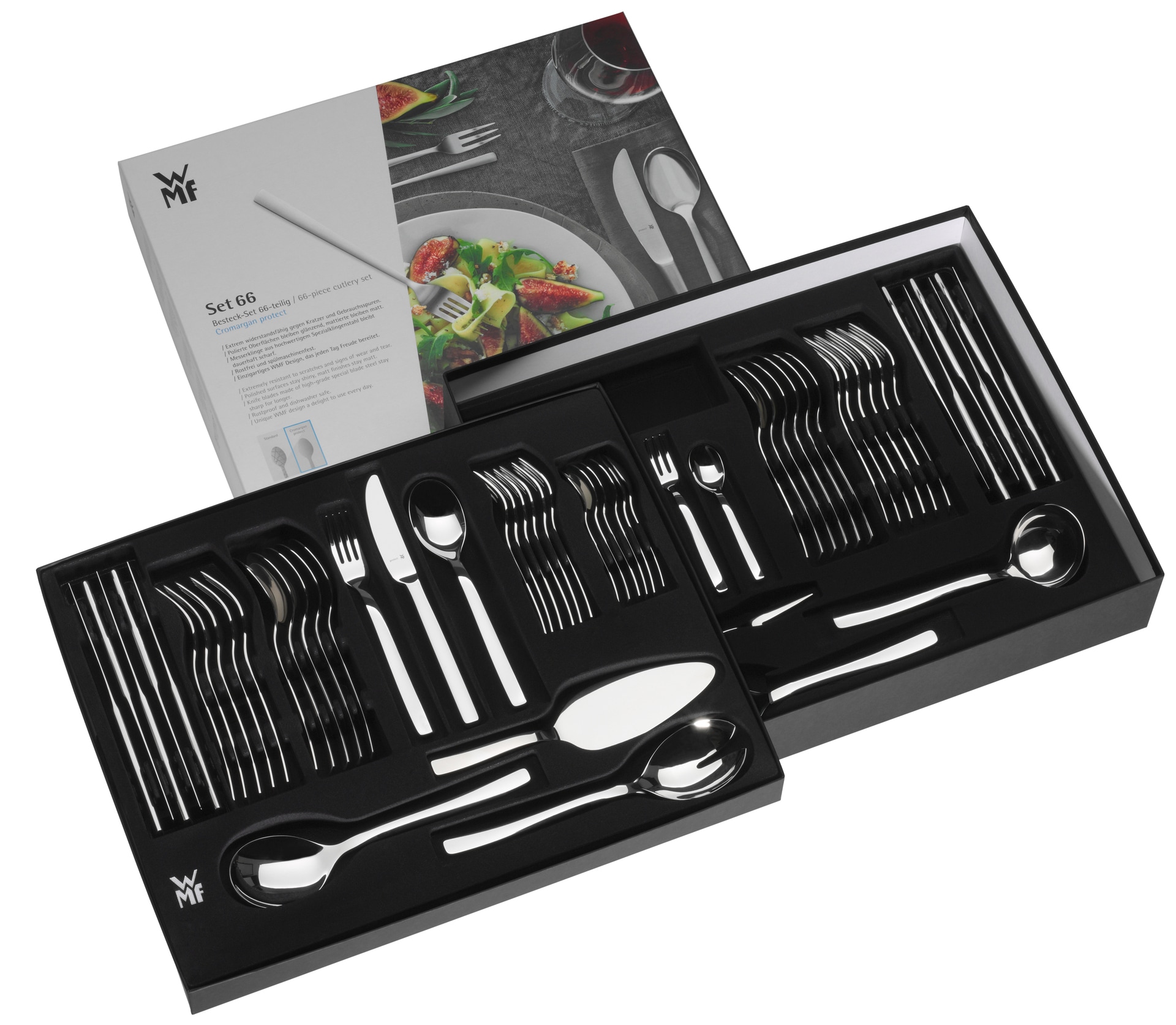 WMF Besteck-Set KINEO 66-teilig mit Servierbesteck Edelstahl