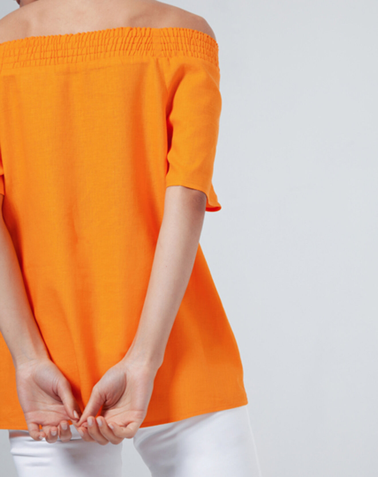 Caroll Blouse en Lin mélangé Malba mangue