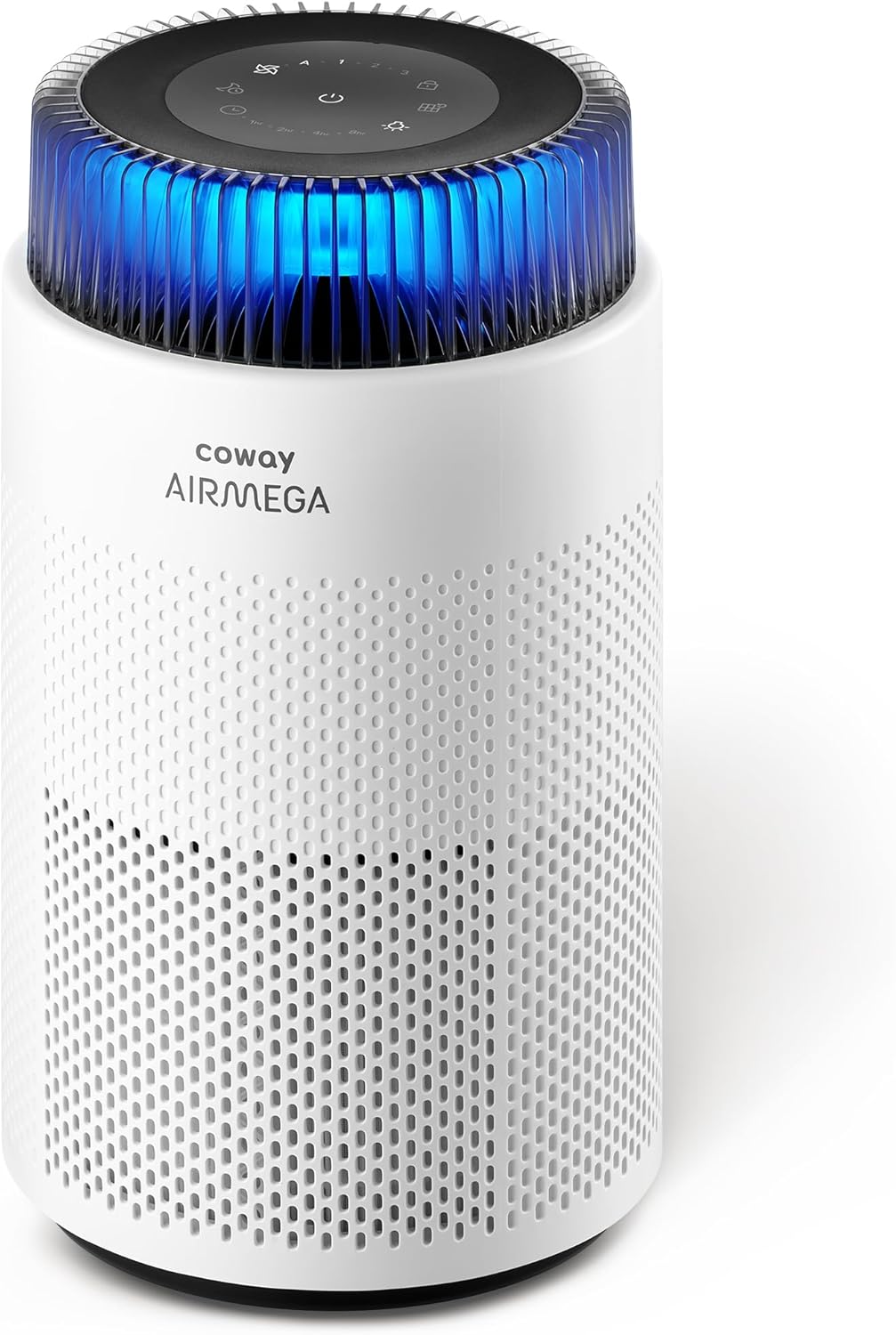 COWAY Luftreiniger Allergiker – Superleise, mit Schlafmodus & Stimmungslicht, entfernt 99,999% Partikel bis 0,01µm, mit ECARF-Siegel, gegen Pollen, Staub & Tierhaare, CADR 244m³/h, AIRMEGA 100