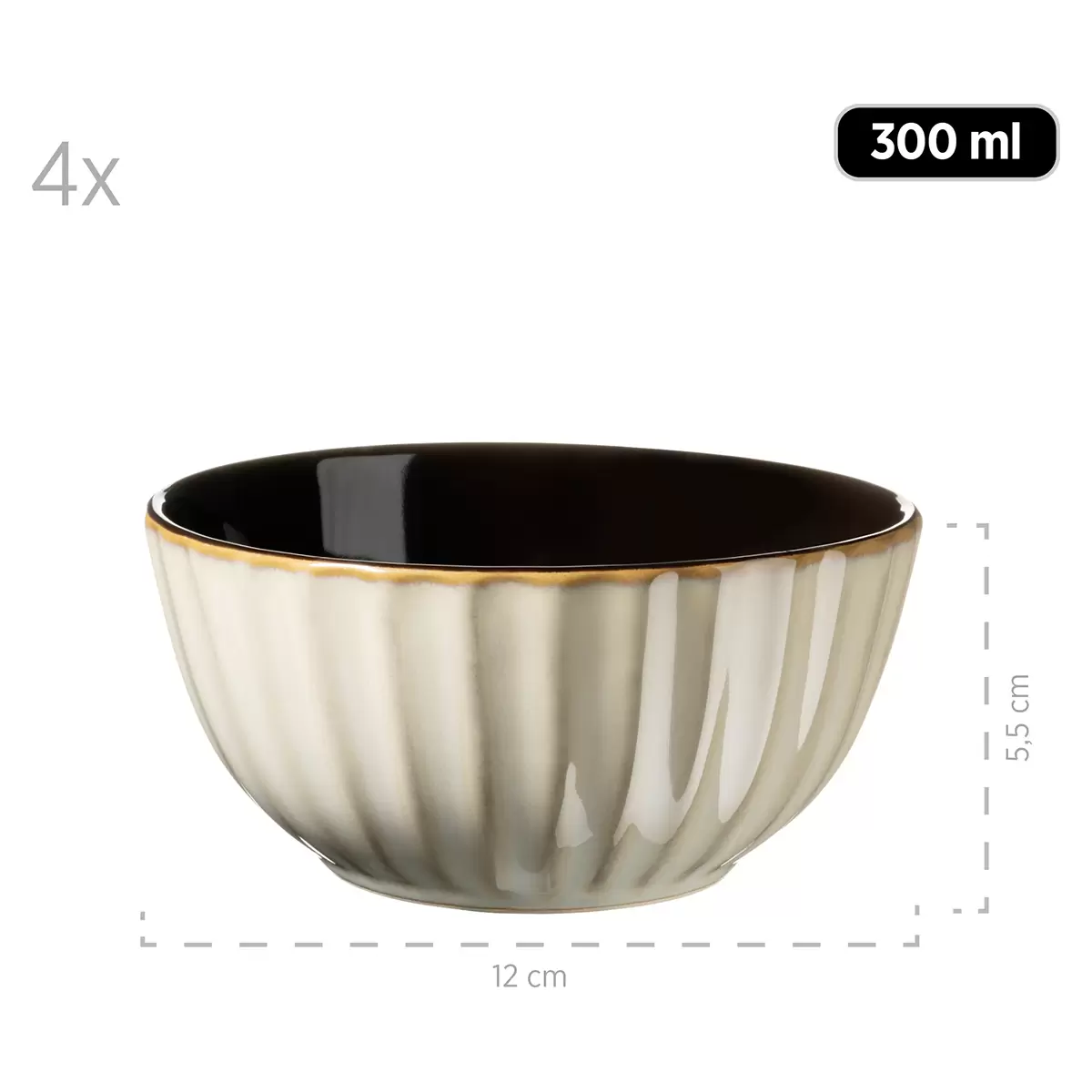 Frühstücksset 12tlg. CONFINO beige,braun