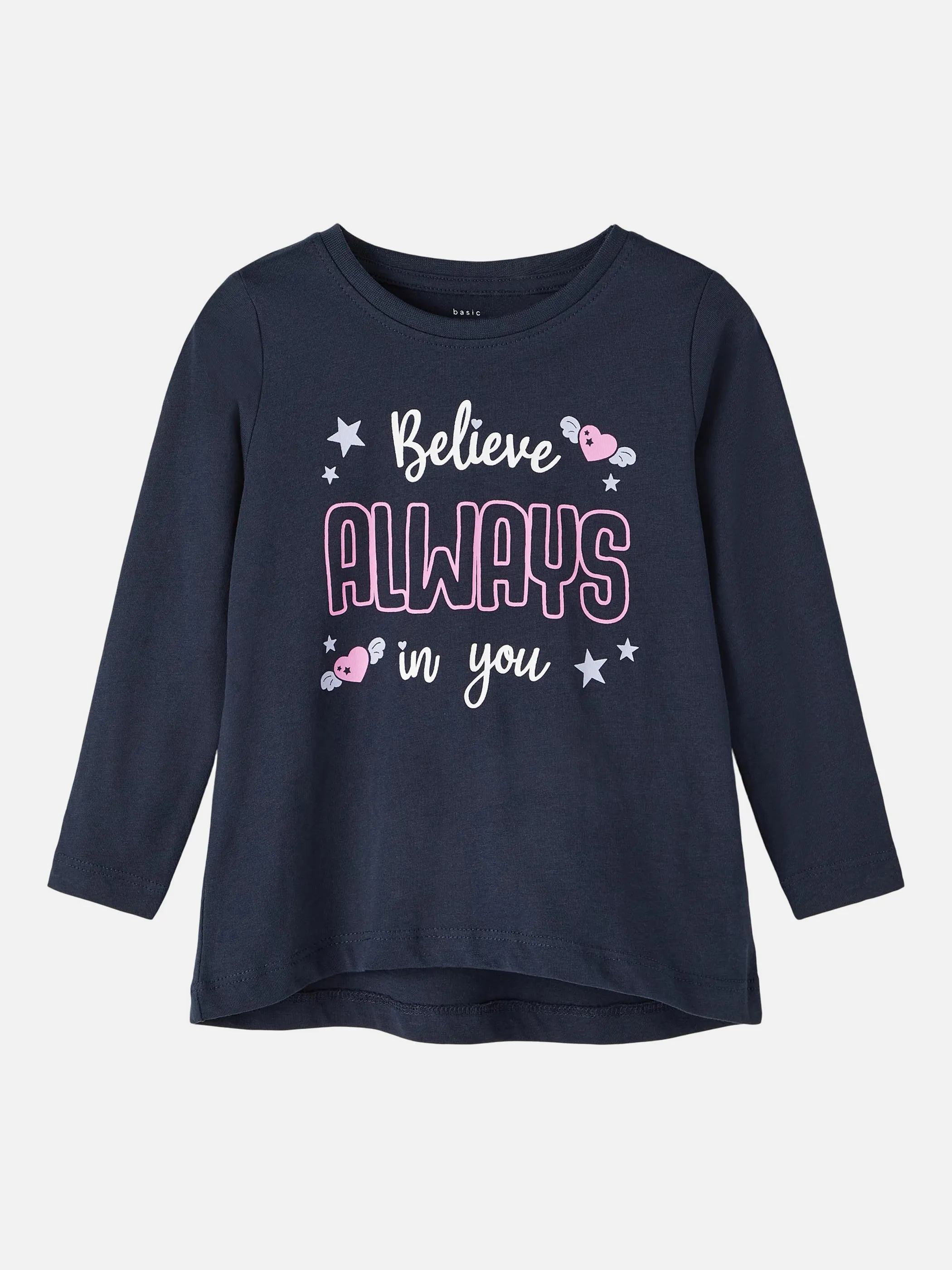 Mädchen Langarmshirt mit Frontprint