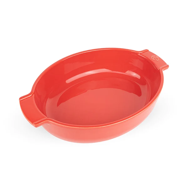 Plat ovale céramique rouge 31 cm Peugeot