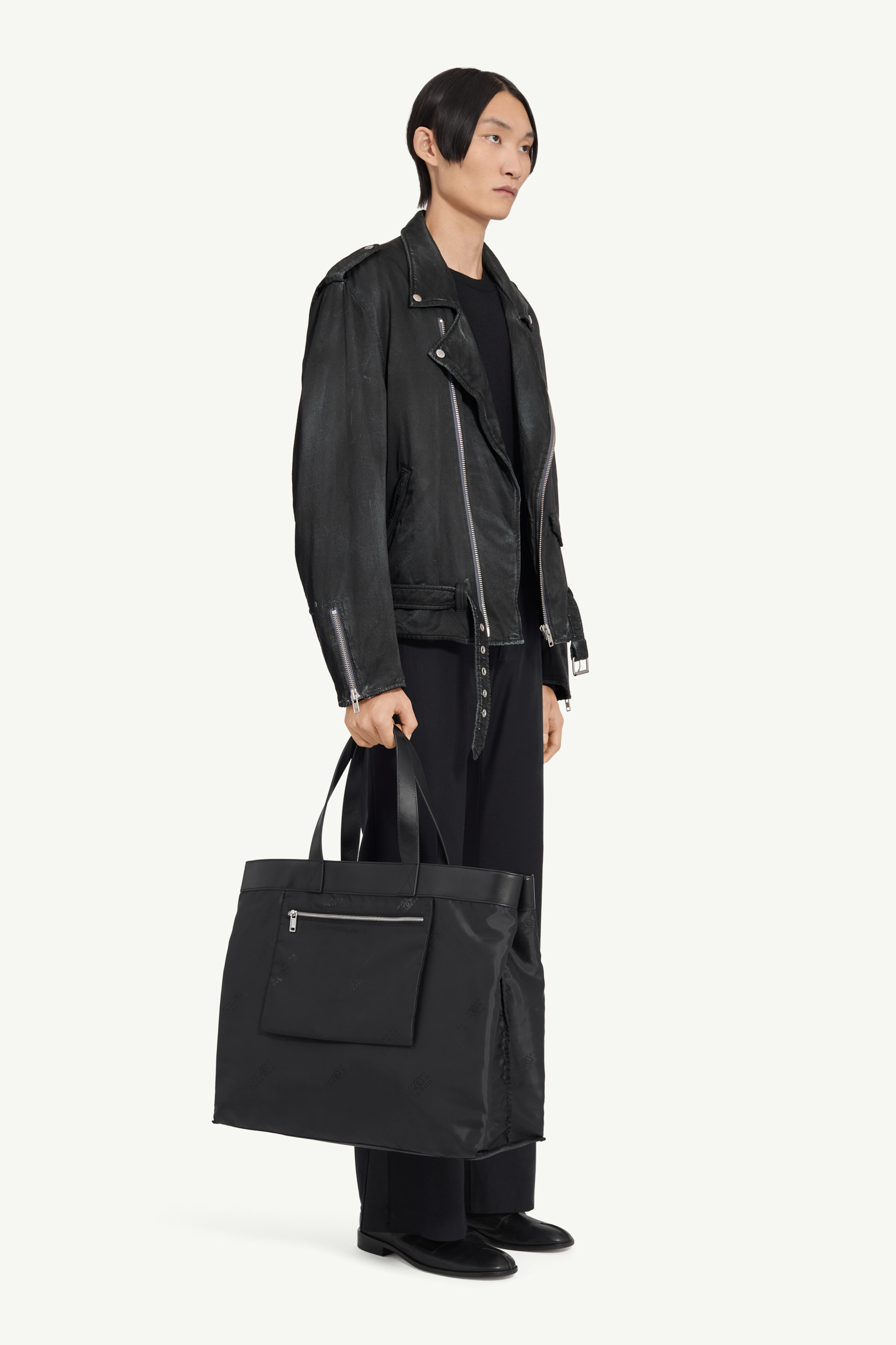 Veste biker en coton-viscose pour homme | MM6