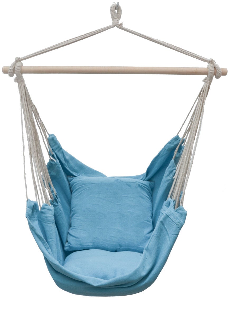 Hangstoel/relaxstoel 130x95cm in Pacific Blue + 2 omkeerbare kussens