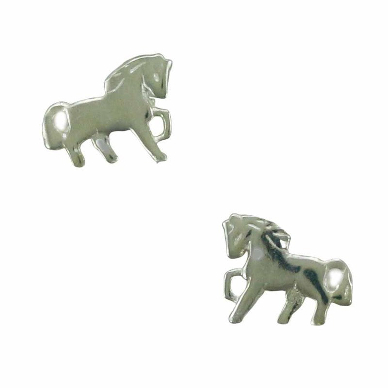 Boucles d'oreilles cheval - Argent massif