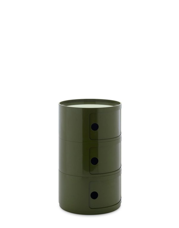 Kartell Componibili New Big kast nachtkastje Ø42 (3 comp.) wit